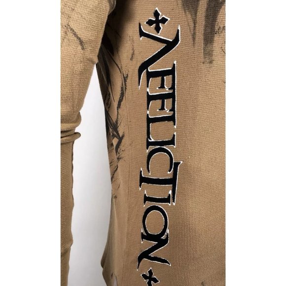 AFFLICTION Men's Thermal Shirt DARK NIGHT Biker Sk - Picture 9 of 10